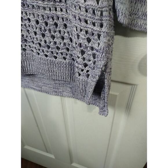 Croft And Barrow Purple Open Knit Tunic Slit Side Sweater. Size XL - Picture 7 of 11